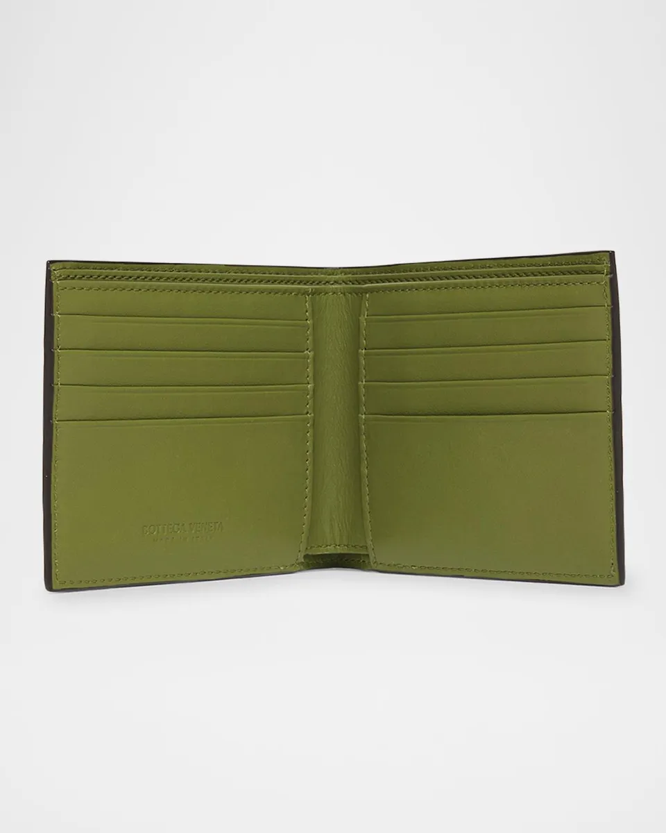 Bottega Veneta Men's Intrecciato 15 Bicolor Leather Bifold Wallet | Thumbnail 3