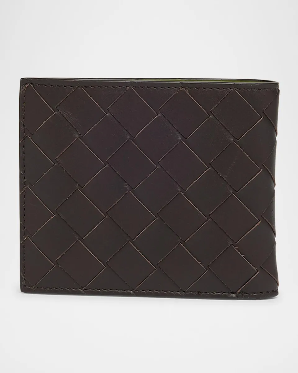 Bottega Veneta Men's Intrecciato 15 Bicolor Leather Bifold Wallet | Thumbnail 4