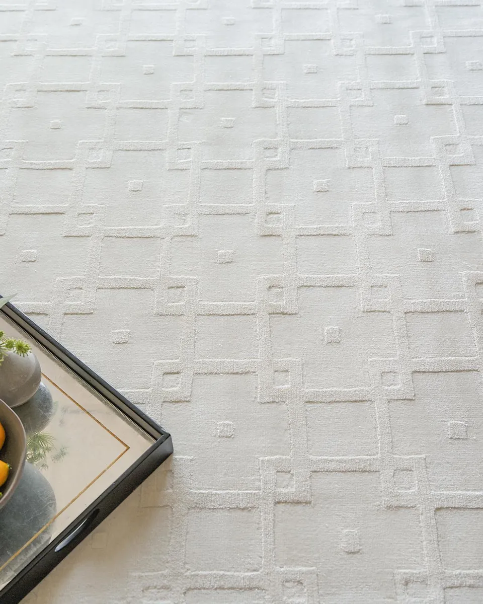 Exquisite Rugs Camora Hand-Loomed White Rug, 4 ' x 6 ' | Thumbnail 7