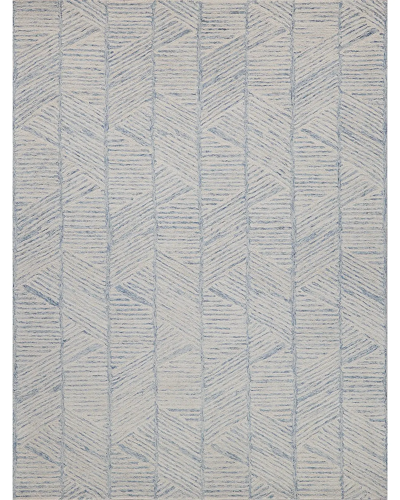 Exquisite Rugs Kascata Hand-Tufted Blue/Ivory Rug