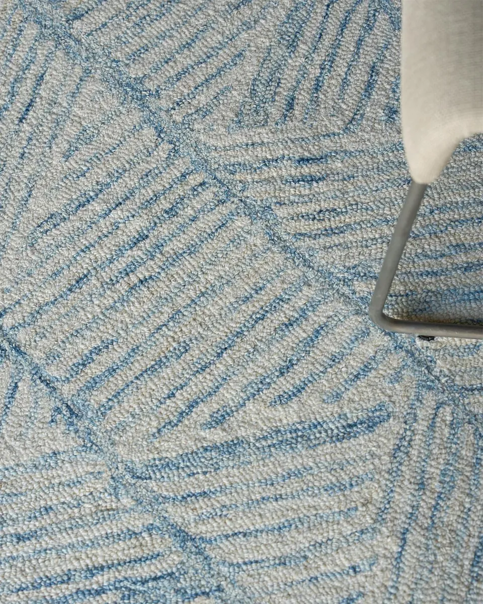 Exquisite Rugs Kascata Hand-Tufted Blue/Ivory Rug, 10 ' x 14 ' | Thumbnail 5 Exquisite Rugs Kascata Hand-Tufted Blue/Ivory Rug, 10 ' x 14 ' | Thumbnail 5