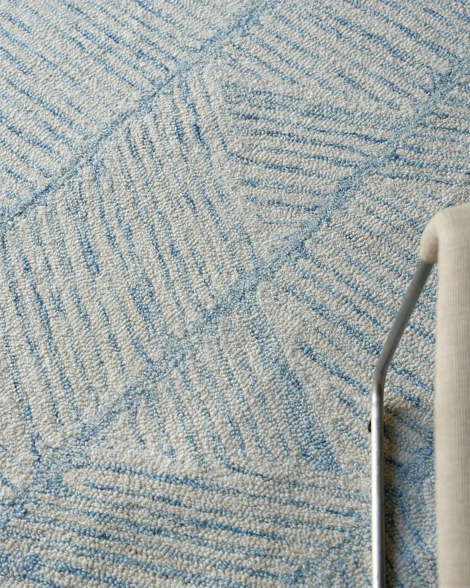 Exquisite Rugs Kascata Hand-Tufted Blue/Ivory Rug, 10 ' x 14 ' | Thumbnail 7 Exquisite Rugs Kascata Hand-Tufted Blue/Ivory Rug, 10 ' x 14 ' | Thumbnail 7
