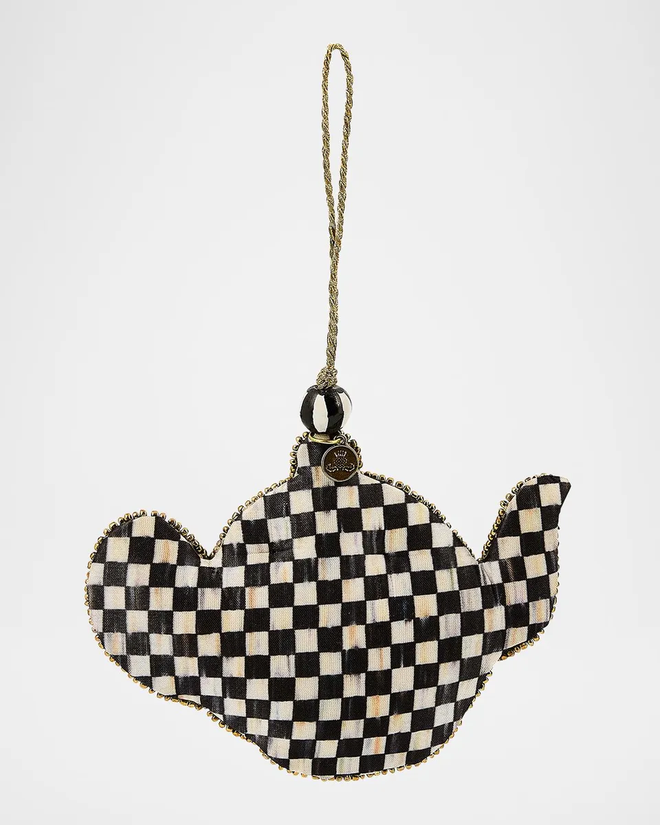 MacKenzie-Childs Courtly Check Teapot Beaded Ornament | Thumbnail 2 MacKenzie-Childs Courtly Check Teapot Beaded Ornament | Thumbnail 2