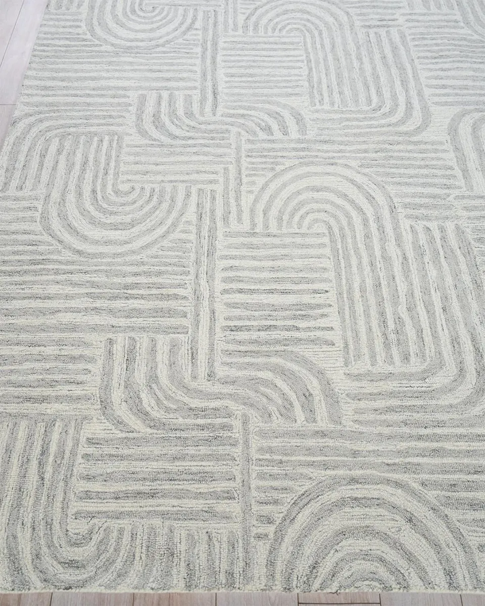 Exquisite Rugs Juno Hand-Tufted Gray/Ivory Rug, 12 ' x 15 ' | Thumbnail 3 Exquisite Rugs Juno Hand-Tufted Gray/Ivory Rug, 12 ' x 15 ' | Thumbnail 3