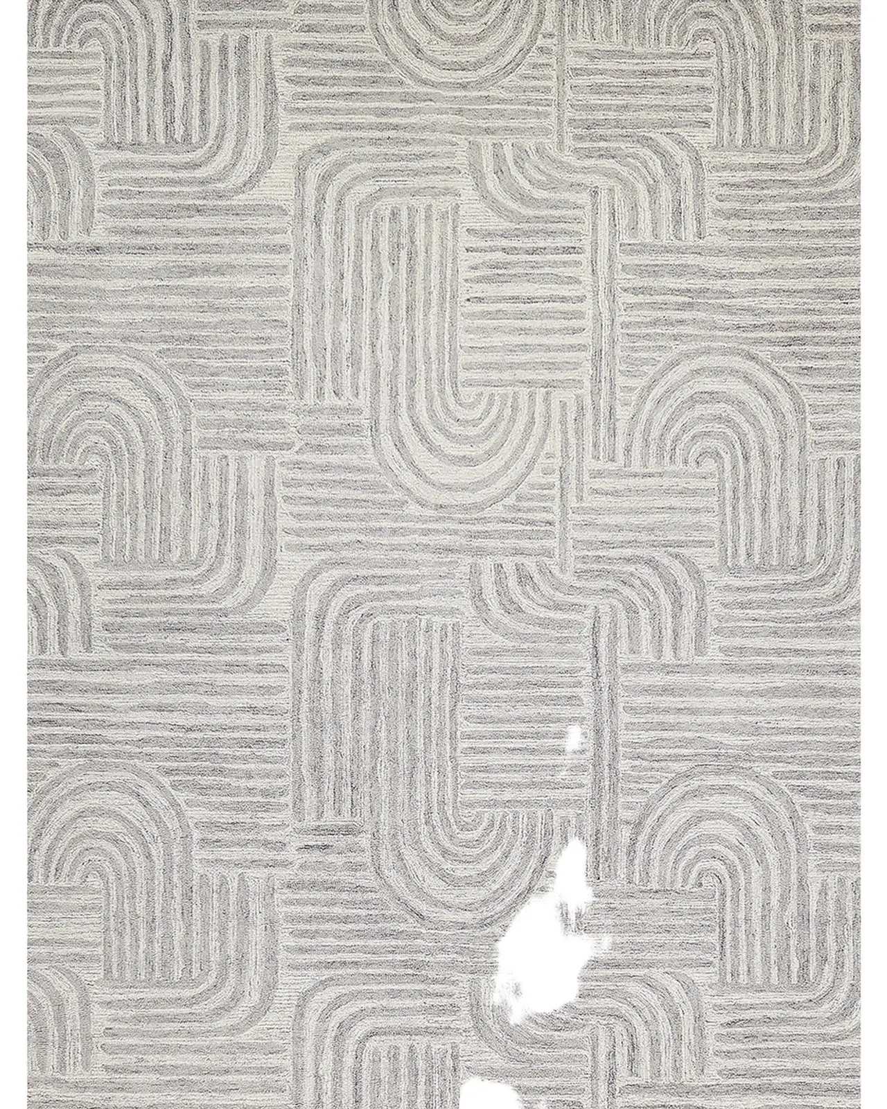 Exquisite Rugs Juno Hand-Tufted Gray/Ivory Rug, 12 ' x 15 '