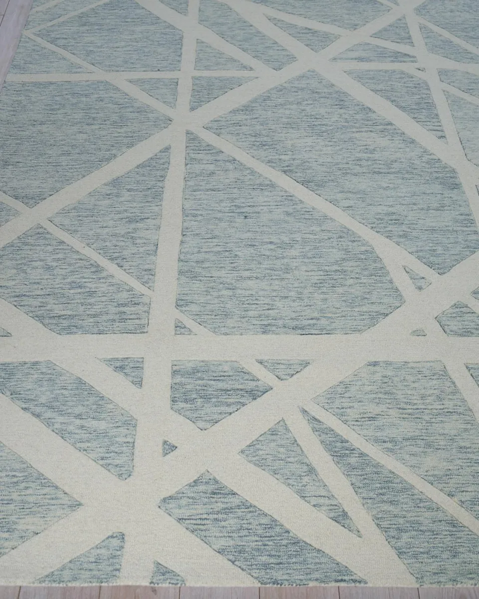 Exquisite Rugs Miami Hand-Tufted Silver/Ivory Rug, 6 ' x 9 ' | Thumbnail 3 Exquisite Rugs Miami Hand-Tufted Silver/Ivory Rug, 6 ' x 9 ' | Thumbnail 3