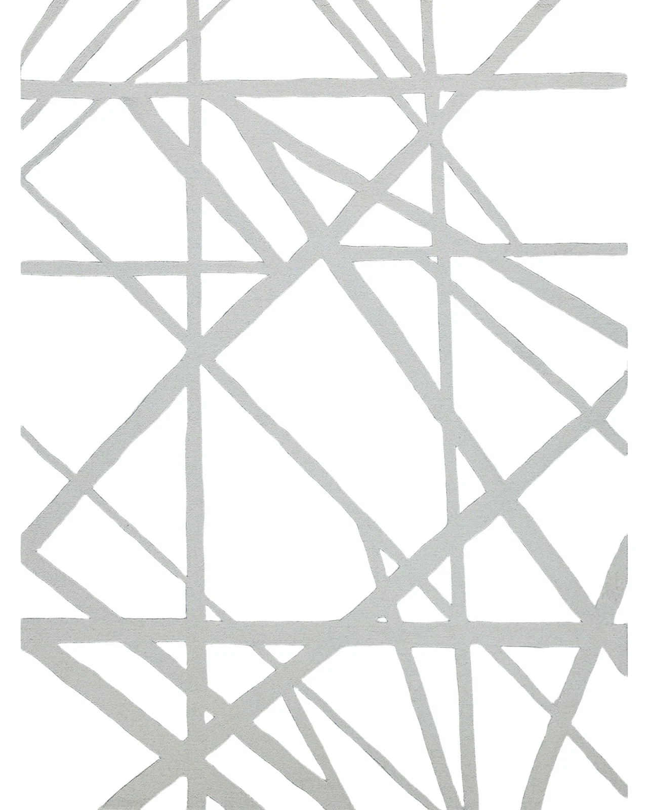 Exquisite Rugs Miami Hand-Tufted Silver/Ivory Rug, 6 ' x 9 '