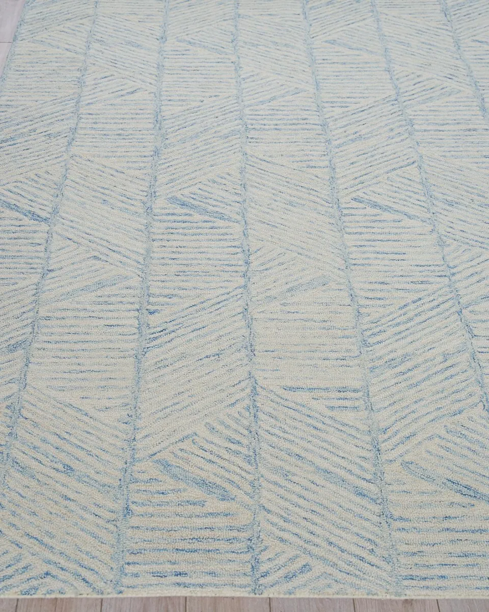 Exquisite Rugs Kascata Hand-Tufted Blue/Ivory Rug | Thumbnail 3 Exquisite Rugs Kascata Hand-Tufted Blue/Ivory Rug | Thumbnail 3