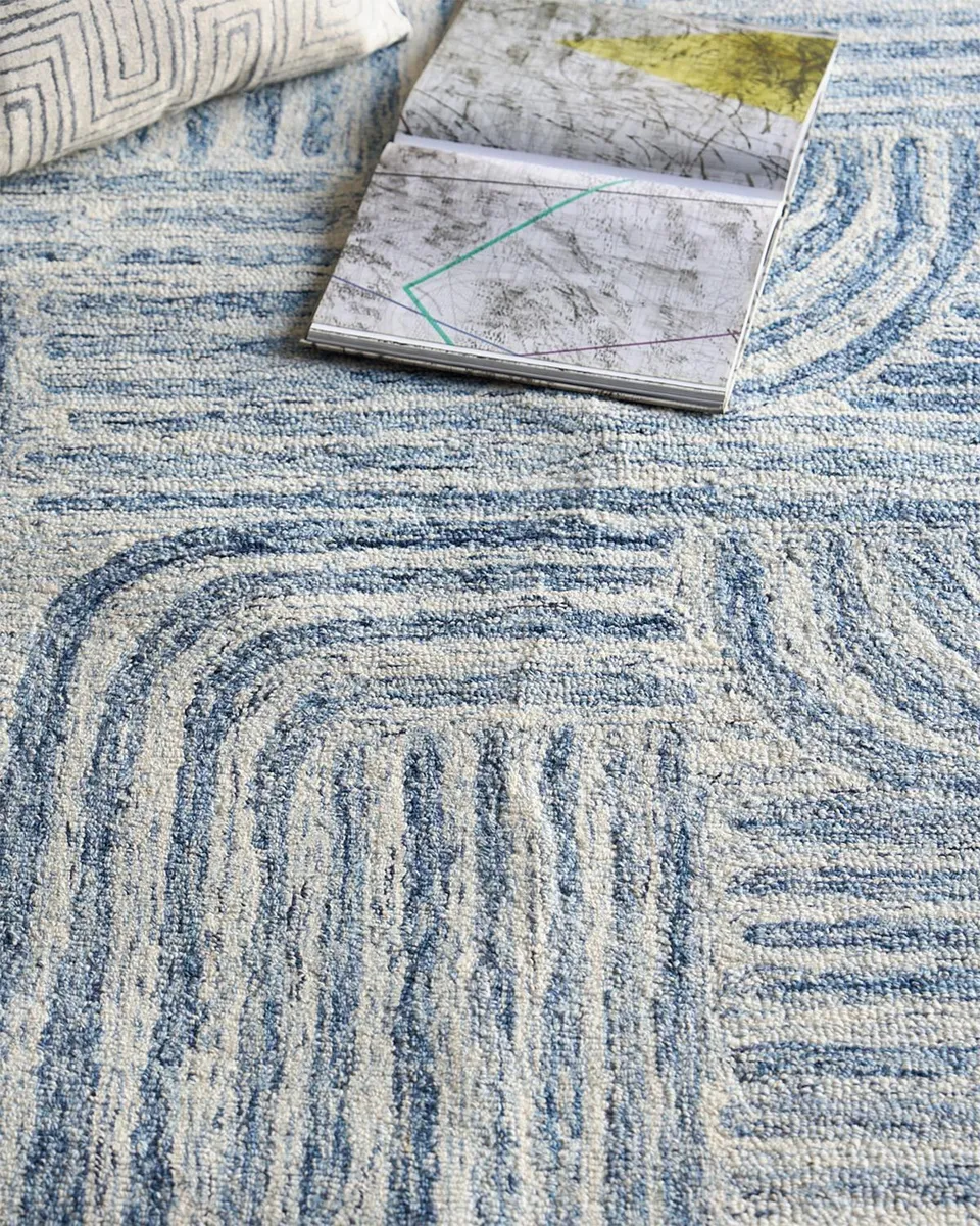 Exquisite Rugs Juno Hand-Tufted Blue/Ivory Rug | Thumbnail 7 Exquisite Rugs Juno Hand-Tufted Blue/Ivory Rug | Thumbnail 7