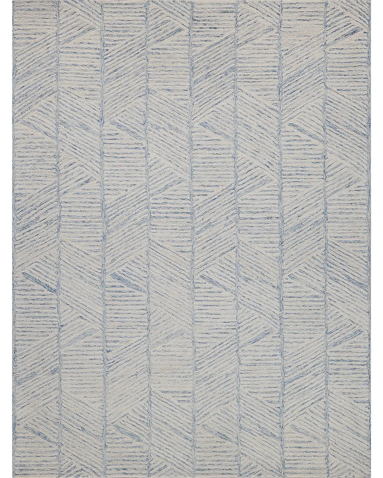 Exquisite Rugs Kascata Hand-Tufted Blue/Ivory Rug