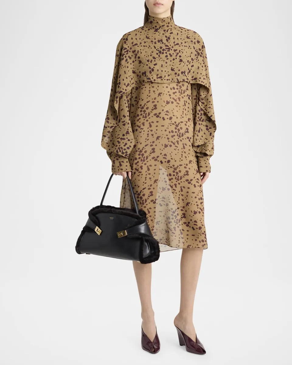 Ferragamo Hug Leather & Shearling Shoulder Bag | Thumbnail 6