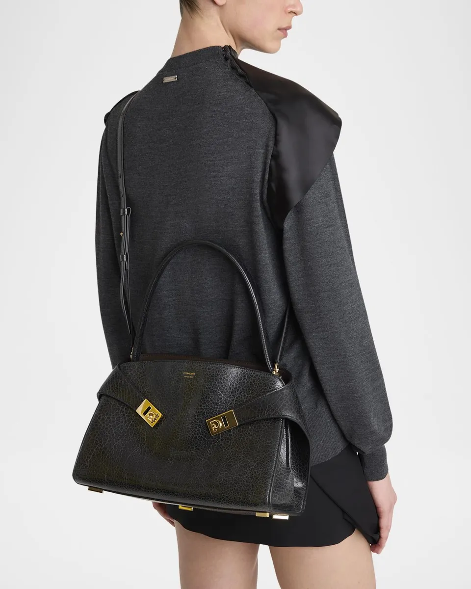 Ferragamo Hug Grain Leather Shoulder Bag | Thumbnail 2