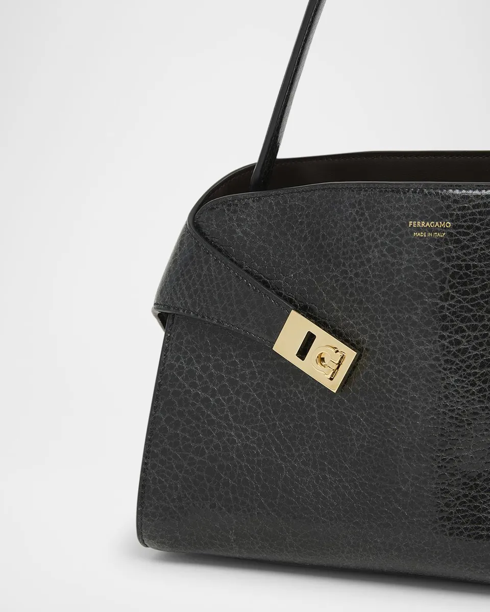 Ferragamo Hug Grain Leather Shoulder Bag | Thumbnail 6