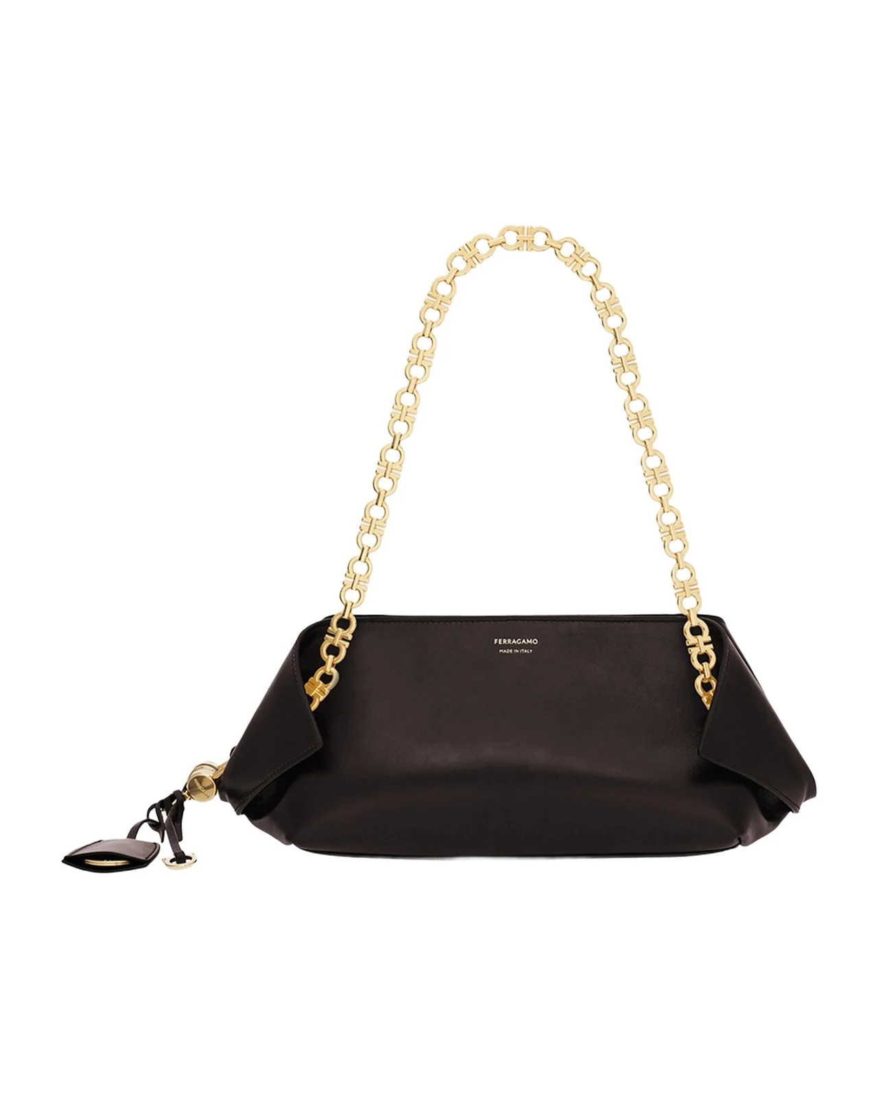 Scarf Smooth Leather Gancio Shoulder Bag