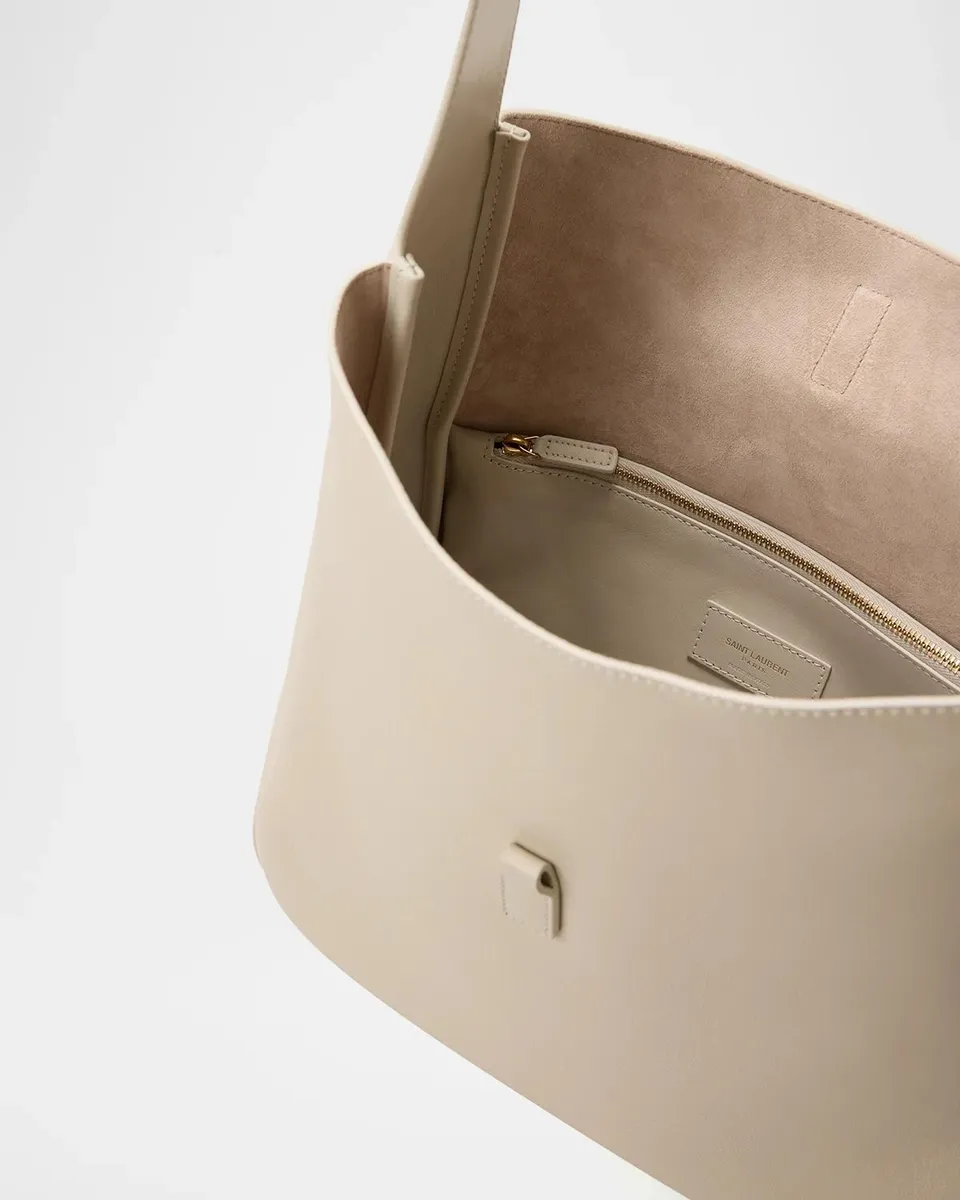 Saint Laurent Le 5 A 7 Large Shoulder Bucket Bag in Smooth Leather | Thumbnail 4