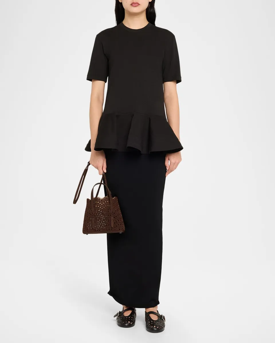 Alaïa Mina 20 Top-Handle Bag in Perforated Suede | Thumbnail 5 Alaïa Mina 20 Top-Handle Bag in Perforated Suede | Thumbnail 5