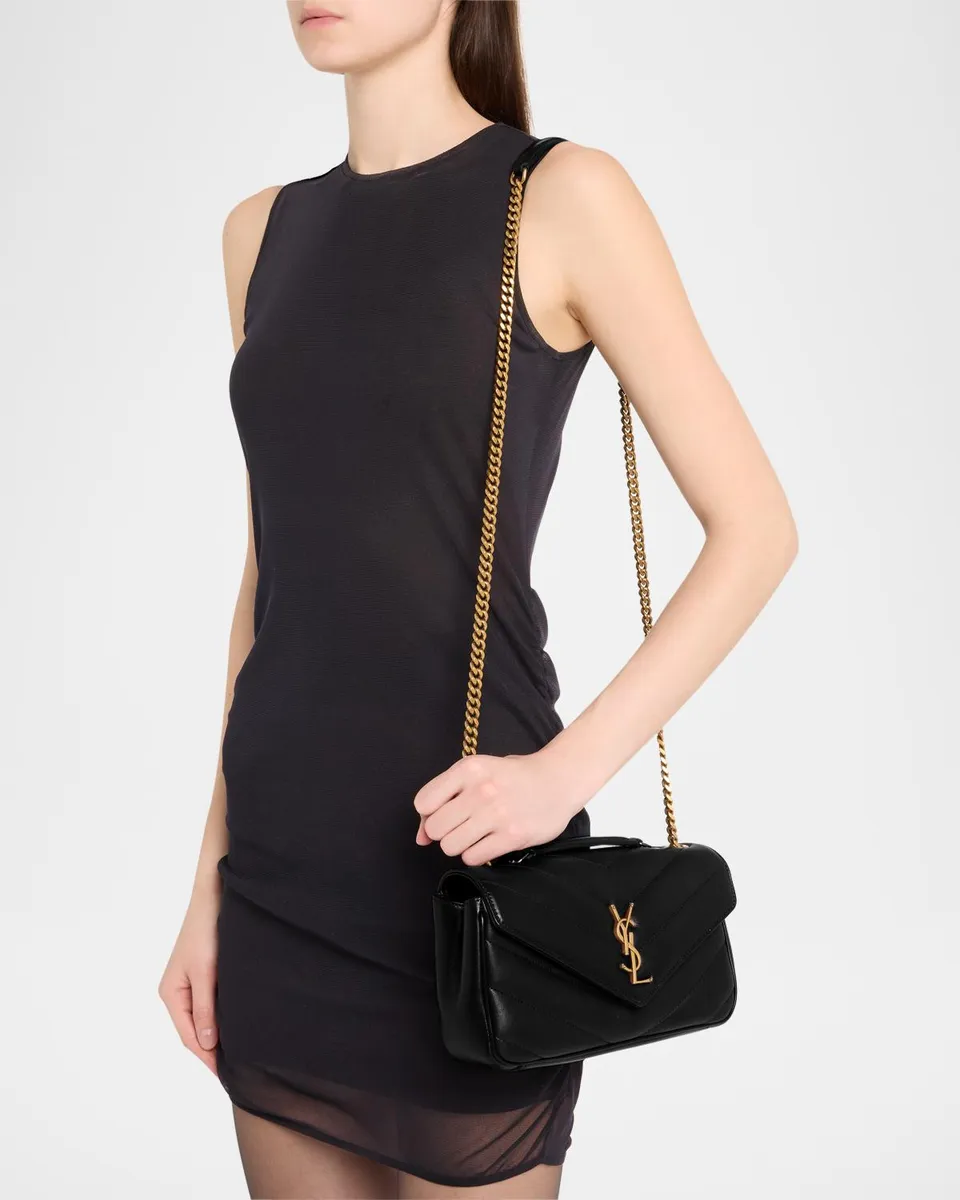 Saint Laurent Loulou Small YSL Shoulder Bag in Quilted Leather | Thumbnail 2