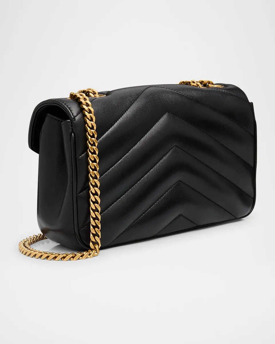 Saint Laurent Loulou Small YSL Shoulder Bag in Quilted Leather | Thumbnail 3