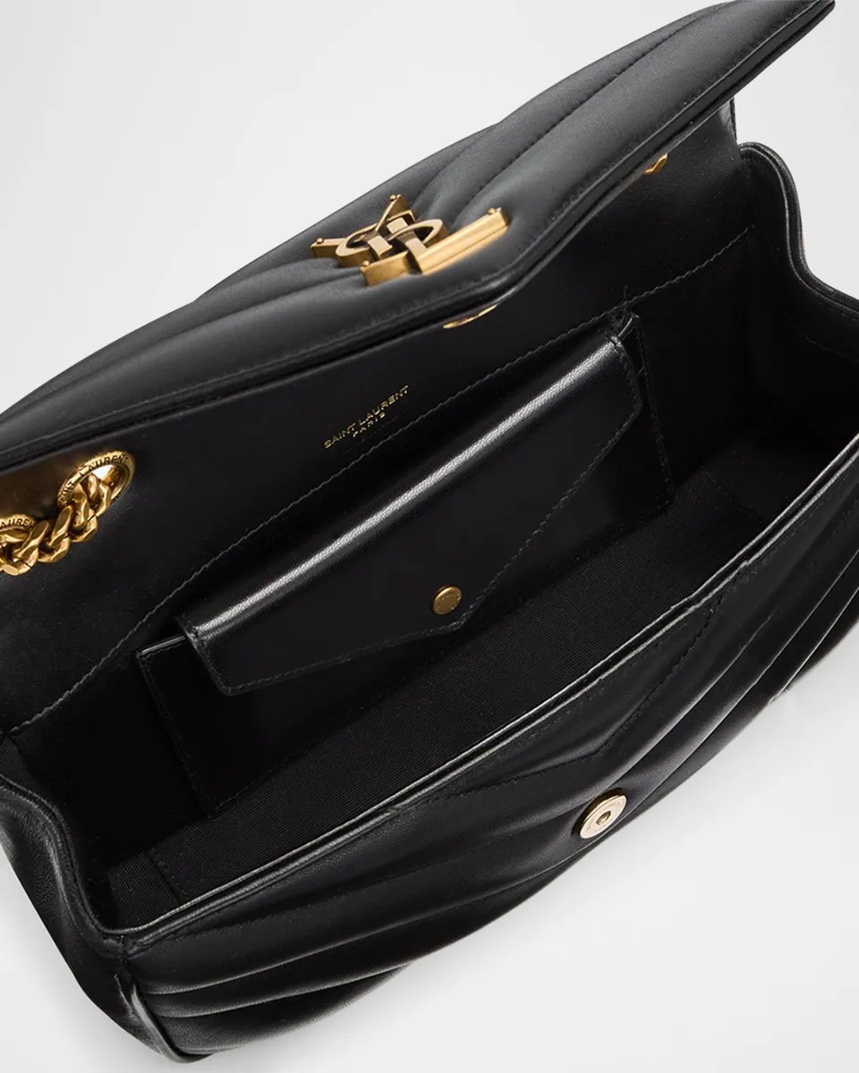 Saint Laurent Loulou Small YSL Shoulder Bag in Quilted Leather | Thumbnail 4