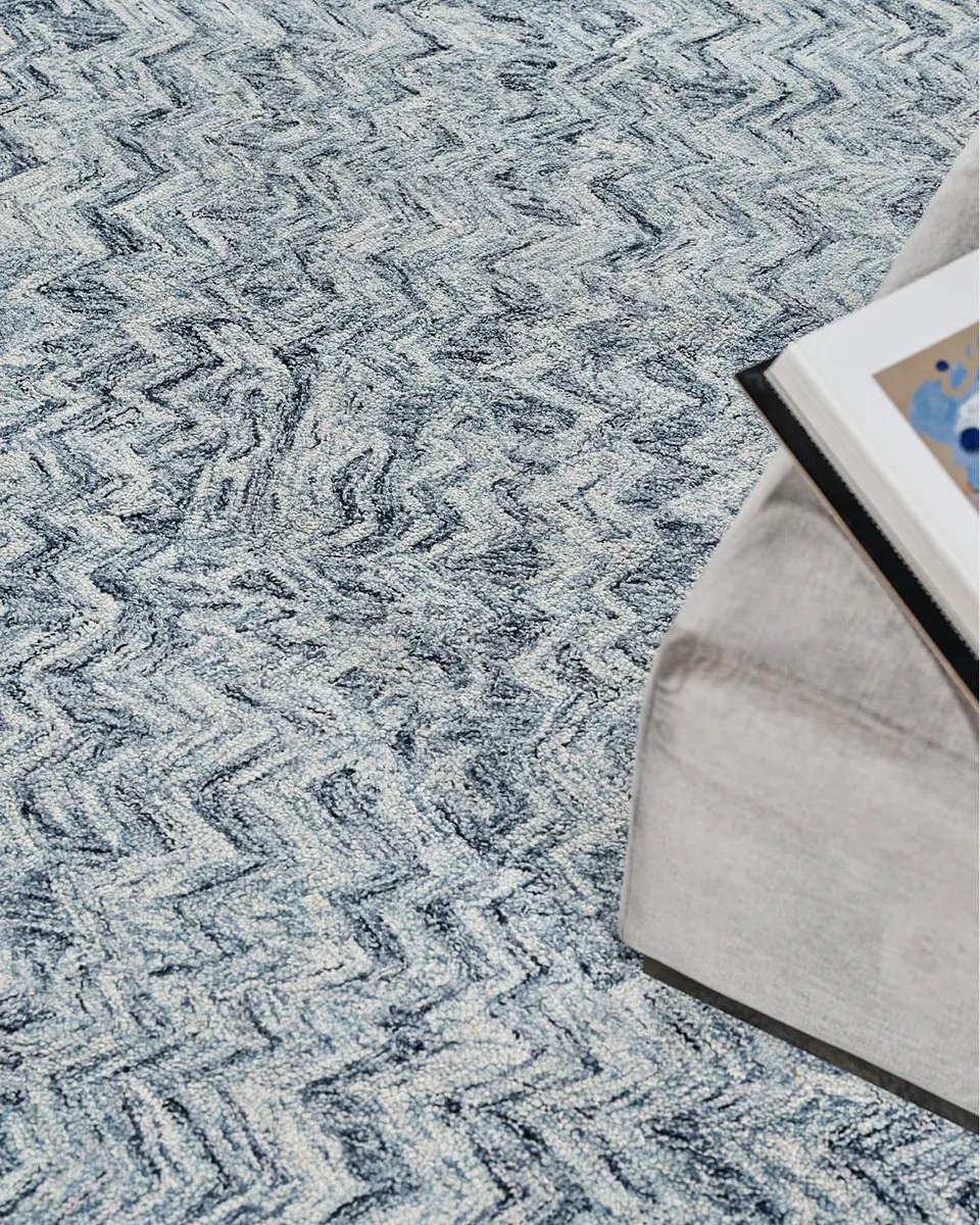 Exquisite Rugs Veneta Hand-Tufted Blue Rug, 6 ' x 9 ' | Thumbnail 6 Exquisite Rugs Veneta Hand-Tufted Blue Rug, 6 ' x 9 ' | Thumbnail 6