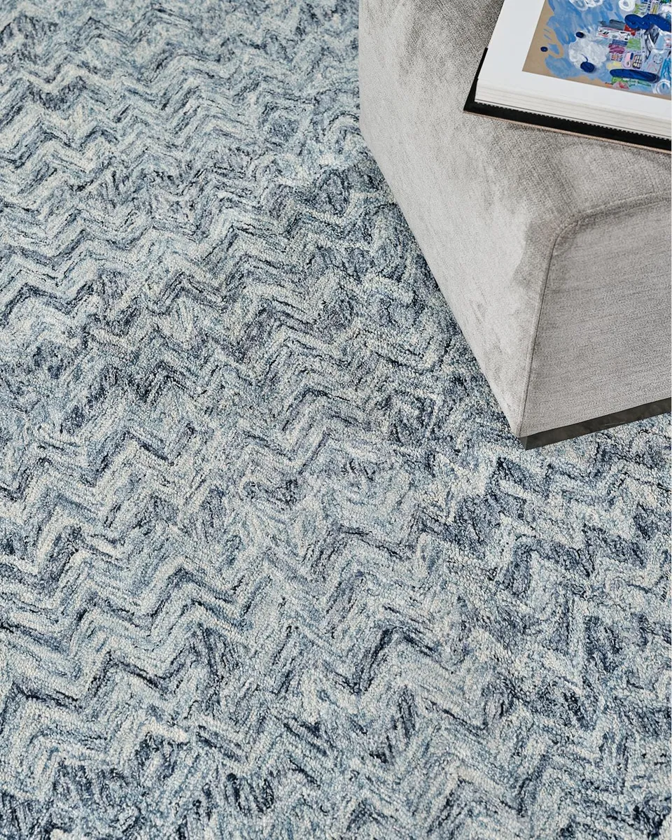 Exquisite Rugs Veneta Hand-Tufted Blue Rug, 6 ' x 9 ' | Thumbnail 8 Exquisite Rugs Veneta Hand-Tufted Blue Rug, 6 ' x 9 ' | Thumbnail 8