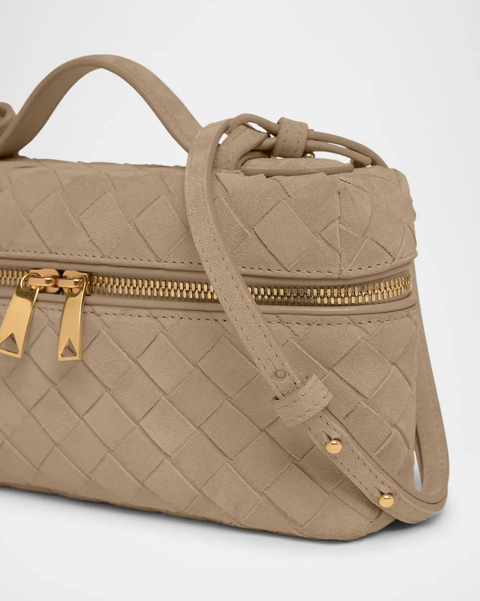 Bottega Veneta Bang Bang Vanity Intrecciato Suede Crossbody Bag | Thumbnail 4