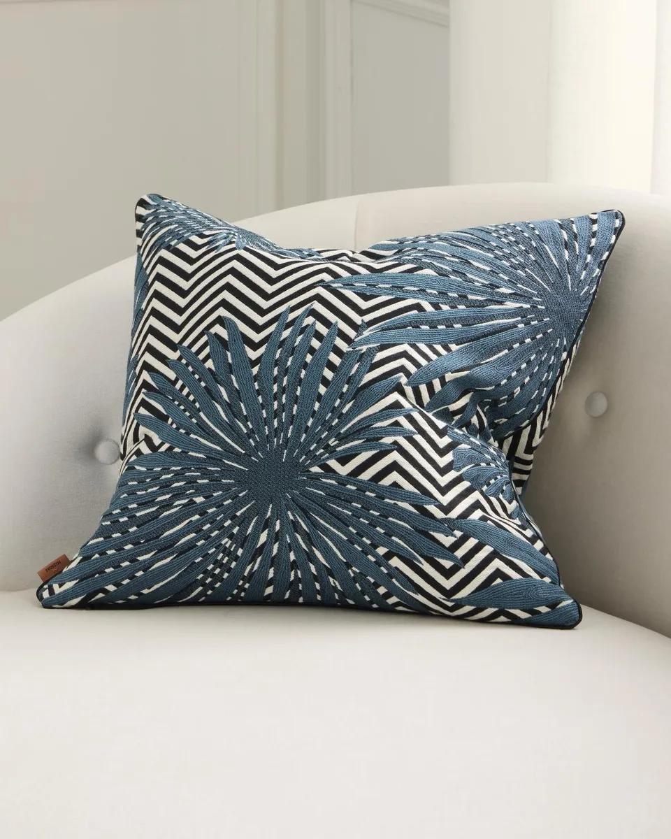 Missoni Home Ombre Embroidered Cushion, 20" Square | Thumbnail 2