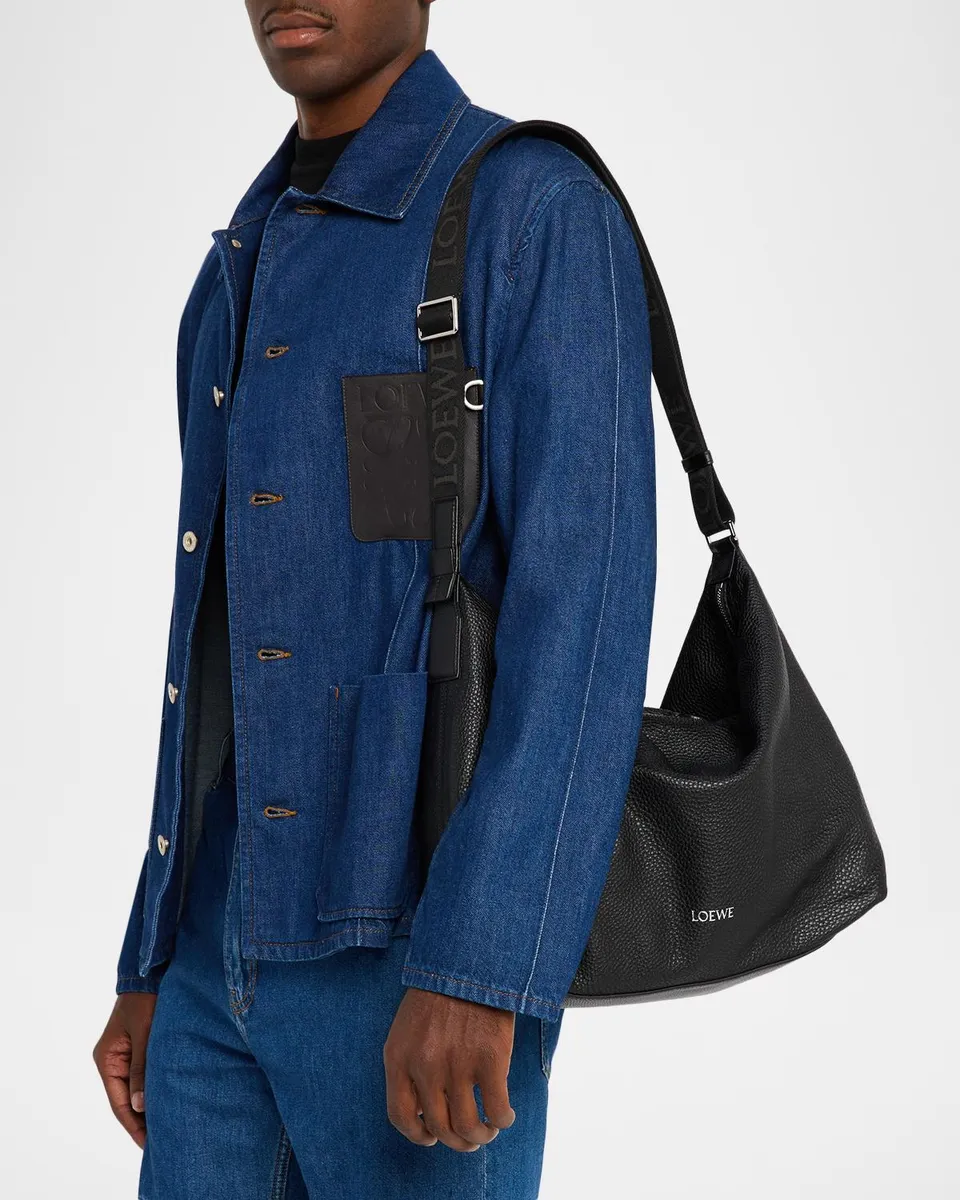 Loewe Men's Cubi Leather Crossbody Bag | Thumbnail 2