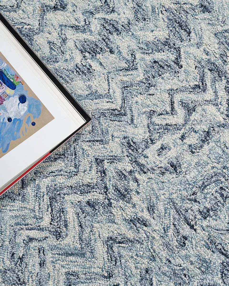 Exquisite Rugs Veneta Hand-Tufted Blue Rug | Thumbnail 7 Exquisite Rugs Veneta Hand-Tufted Blue Rug | Thumbnail 7