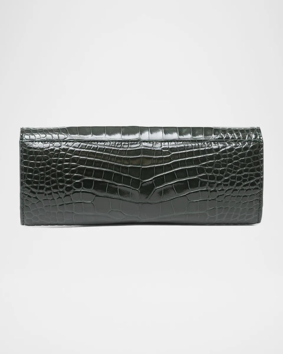 MICHELLE WILHITE Mini Robbie Alligator Leather Flap Clutch Bag | Thumbnail 2 MICHELLE WILHITE Mini Robbie Alligator Leather Flap Clutch Bag | Thumbnail 2
