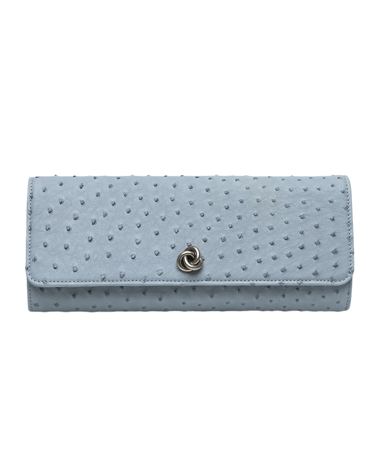 Robbie Ostrich Leather Flap Clutch Bag Robbie Ostrich Leather Flap Clutch Bag