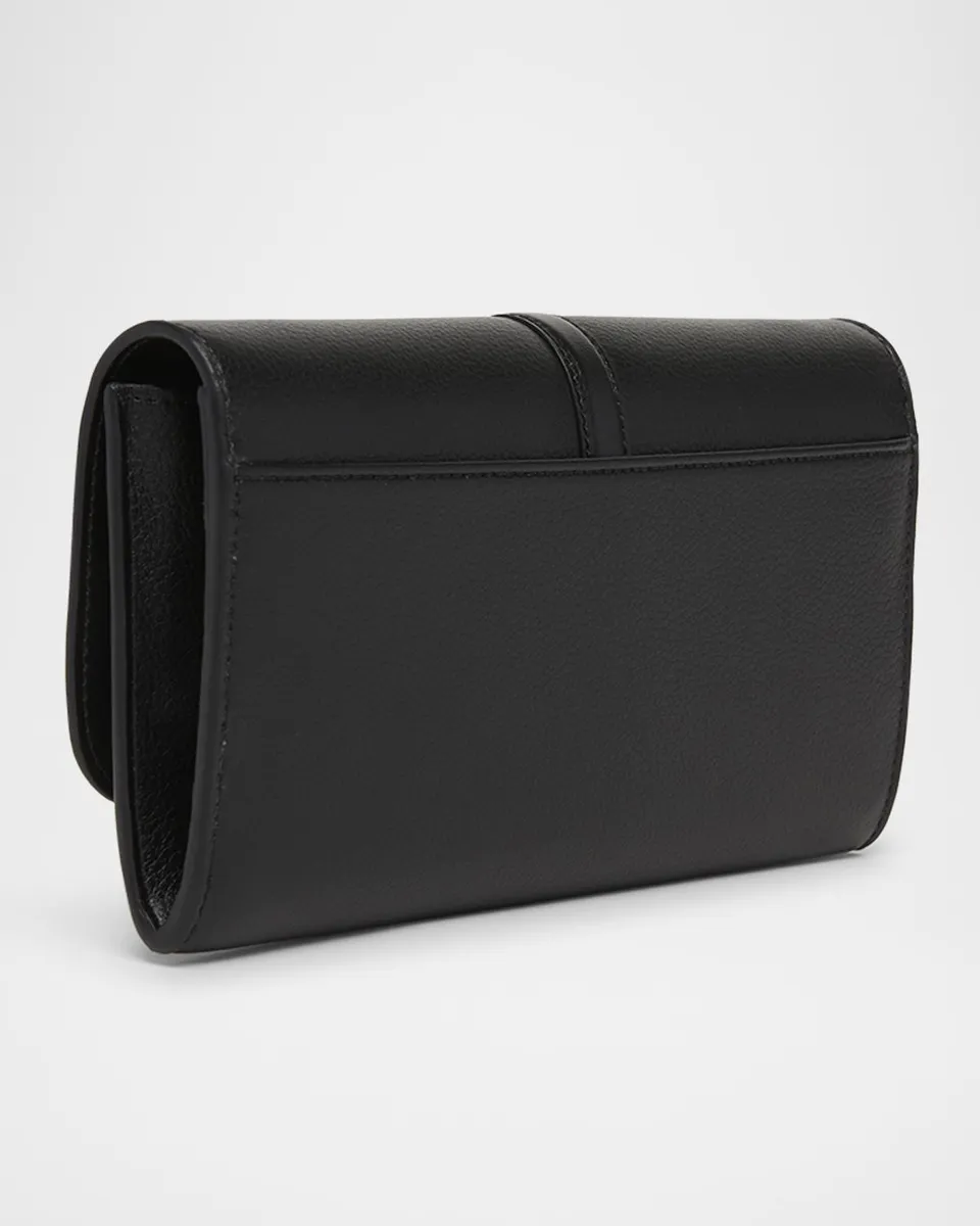Stella McCartney Stella Ryder Embossed Grainy Eco Vegan Leather Wallet with Strap | Thumbnail 3