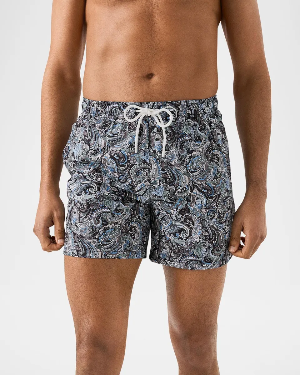 Eton Men's Paisley Slim Swim Trunks | Thumbnail 2