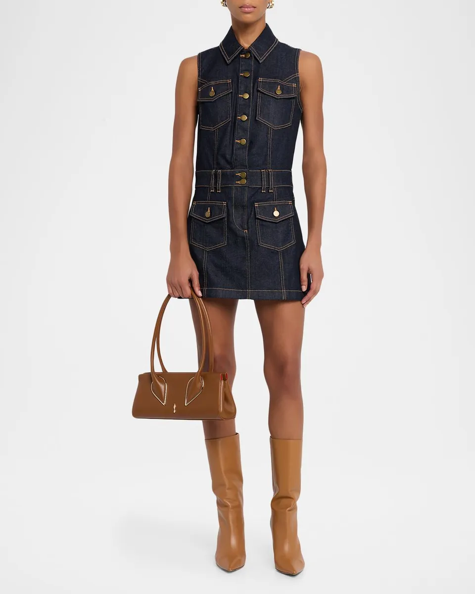 Christian Louboutin Venus Calf Leather Baguette Shoulder Bag | Thumbnail 5 Christian Louboutin Venus Calf Leather Baguette Shoulder Bag | Thumbnail 5