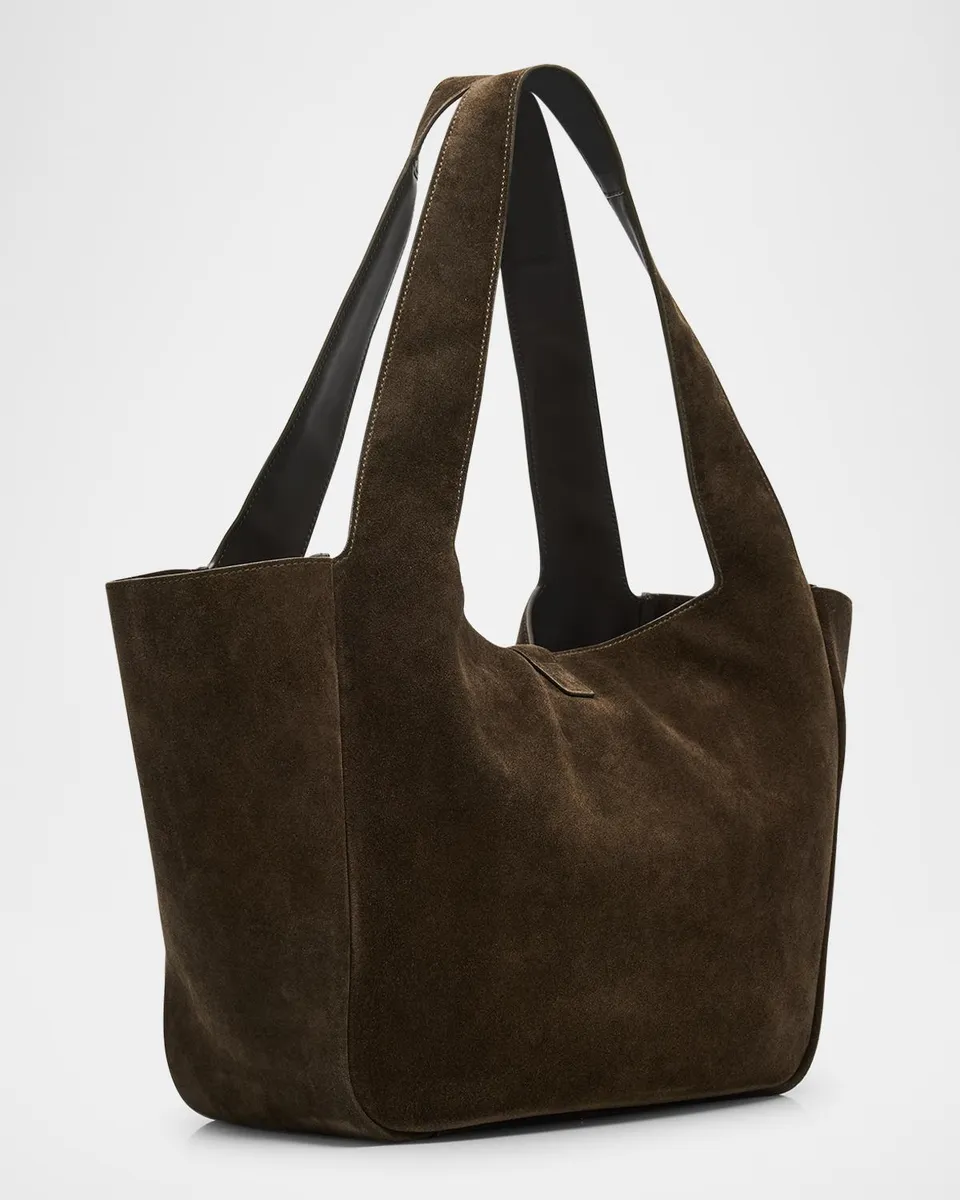 Saint Laurent Le 5 À 7 Bea YSL Cabas Tote Bag in Suede | Thumbnail 3 Saint Laurent Le 5 À 7 Bea YSL Cabas Tote Bag in Suede | Thumbnail 3