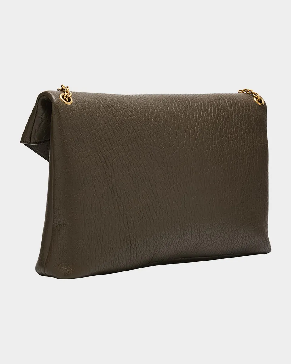Saint Laurent YSL Envelope Clutch Bag in Grained Leather | Thumbnail 3 Saint Laurent YSL Envelope Clutch Bag in Grained Leather | Thumbnail 3