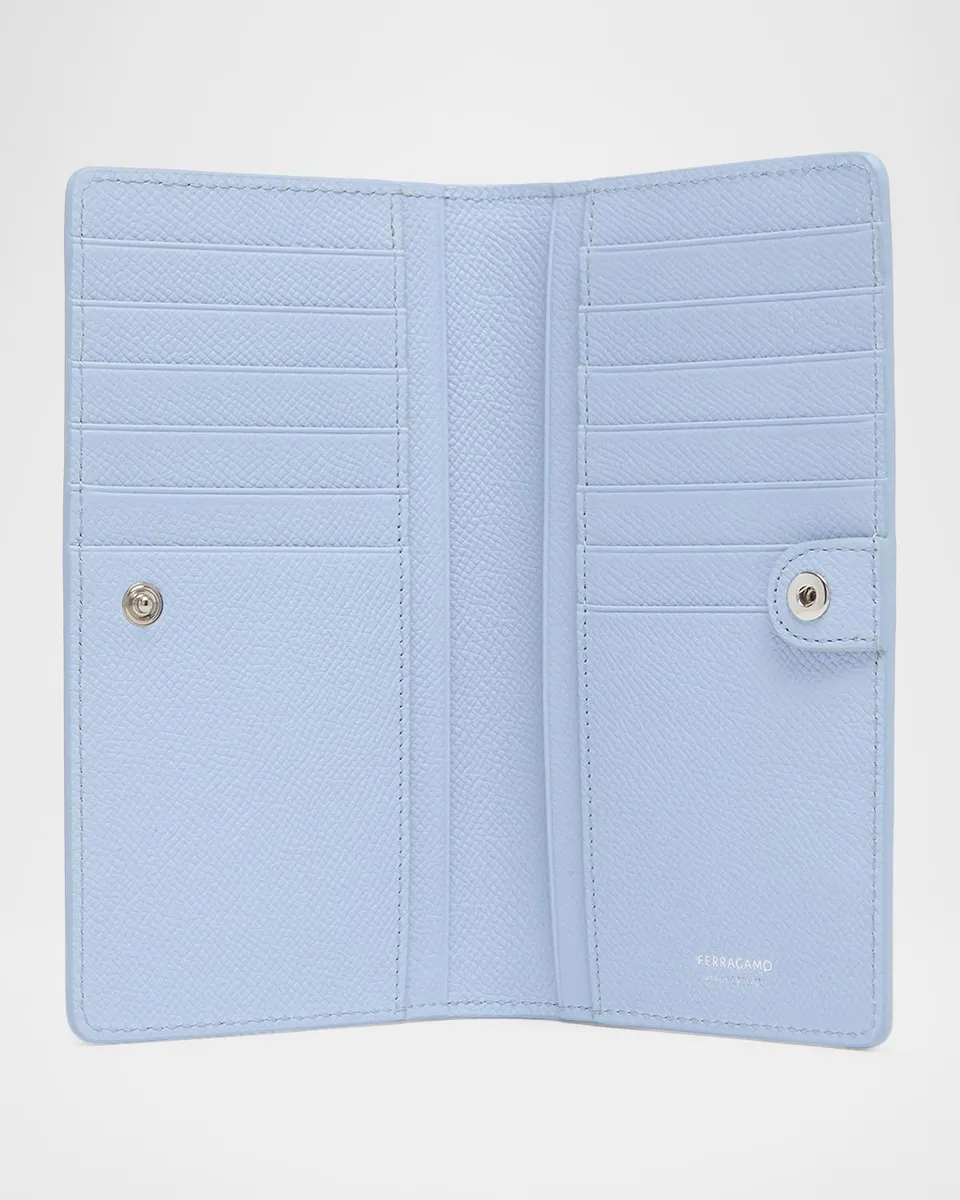 Ferragamo Gancini Hammered Leather Continental Wallet | Thumbnail 4