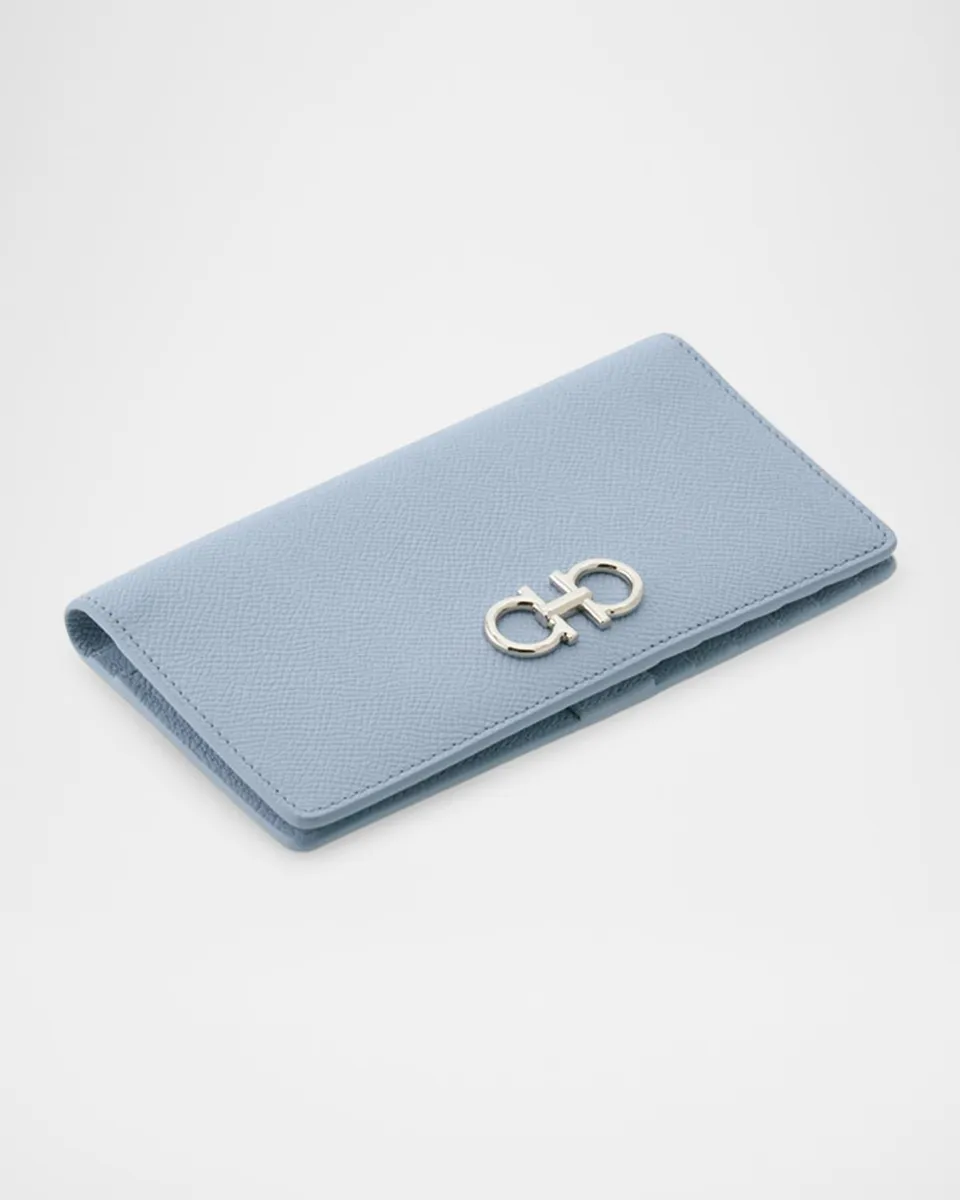 Ferragamo Gancini Hammered Leather Continental Wallet | Thumbnail 5