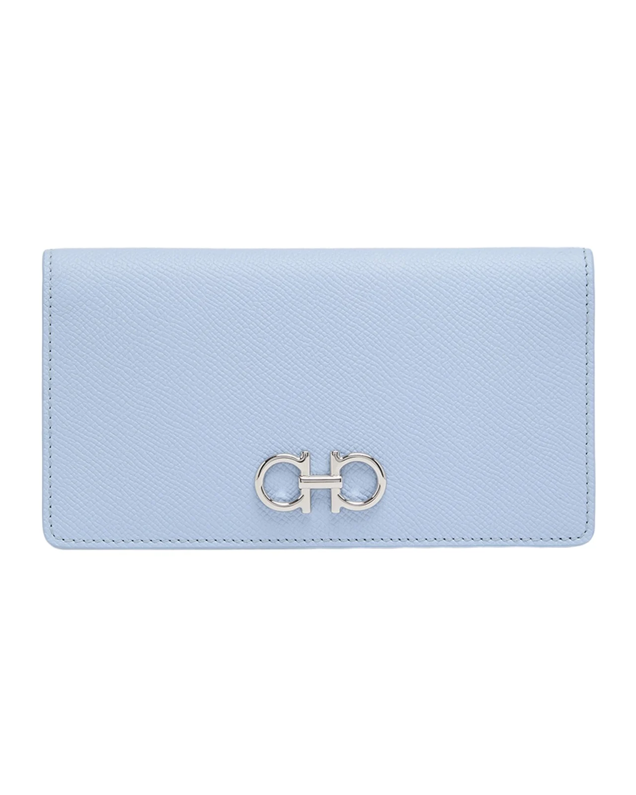 Ferragamo Gancini Hammered Leather Continental Wallet