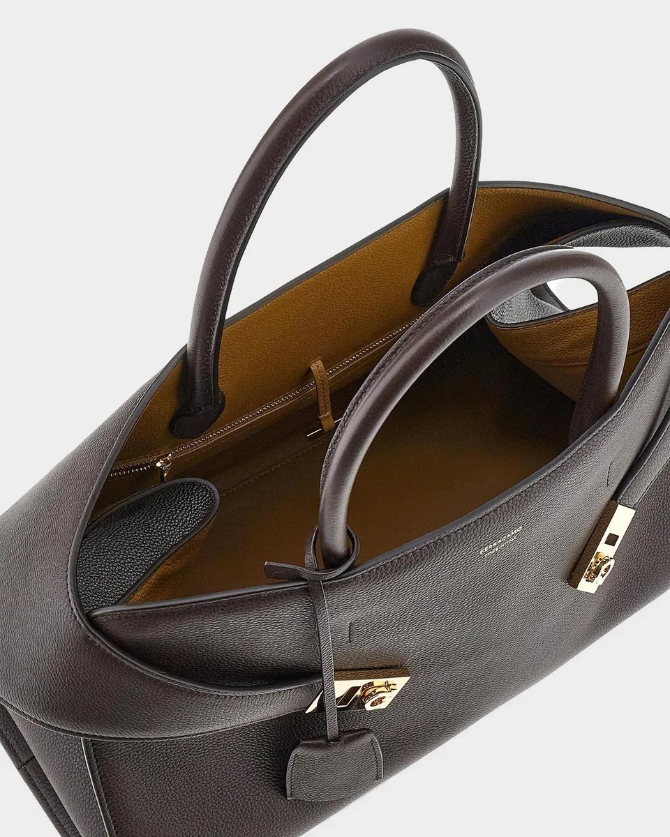 Ferragamo Hug Medium Leather Top-Handle Bag | Thumbnail 3 Ferragamo Hug Medium Leather Top-Handle Bag | Thumbnail 3