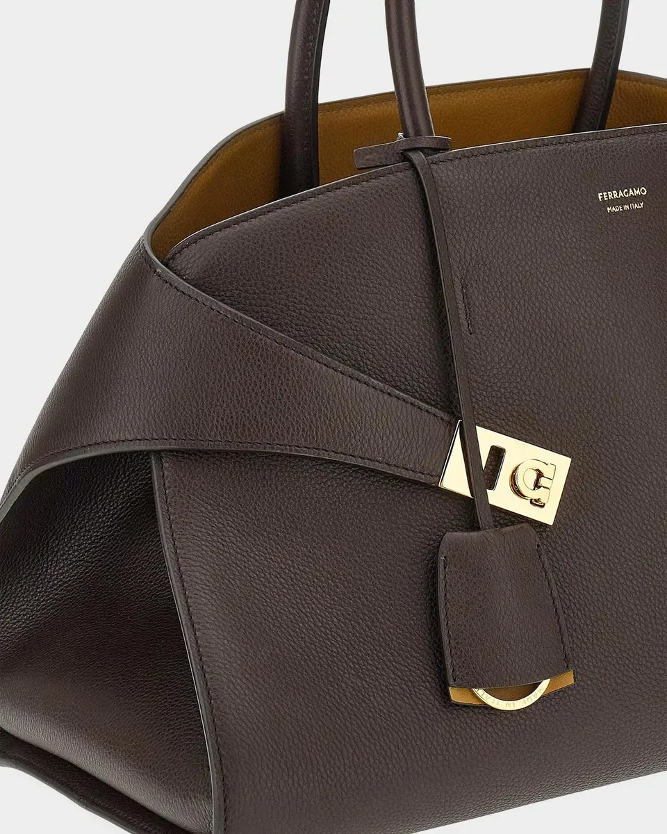 Ferragamo Hug Medium Leather Top-Handle Bag | Thumbnail 4 Ferragamo Hug Medium Leather Top-Handle Bag | Thumbnail 4