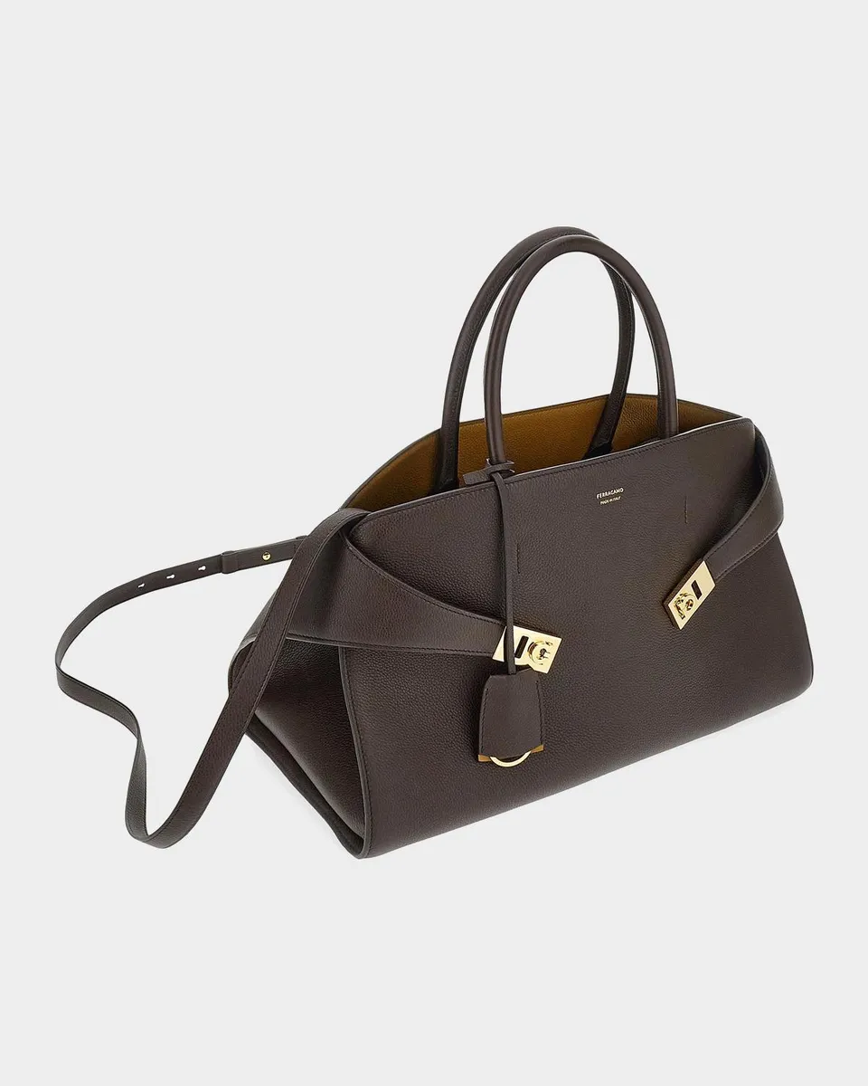 Ferragamo Hug Medium Leather Top-Handle Bag | Thumbnail 5 Ferragamo Hug Medium Leather Top-Handle Bag | Thumbnail 5