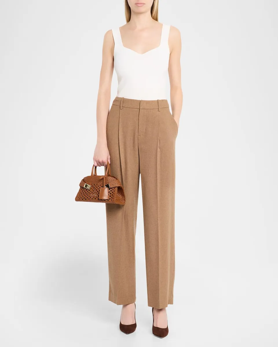 Ferragamo Hug Woven Leather Top-Handle Bag | Thumbnail 5