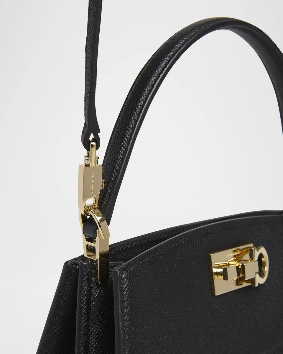 Ferragamo The New Studio Small Box Leather Top-Handle Bag | Thumbnail 4