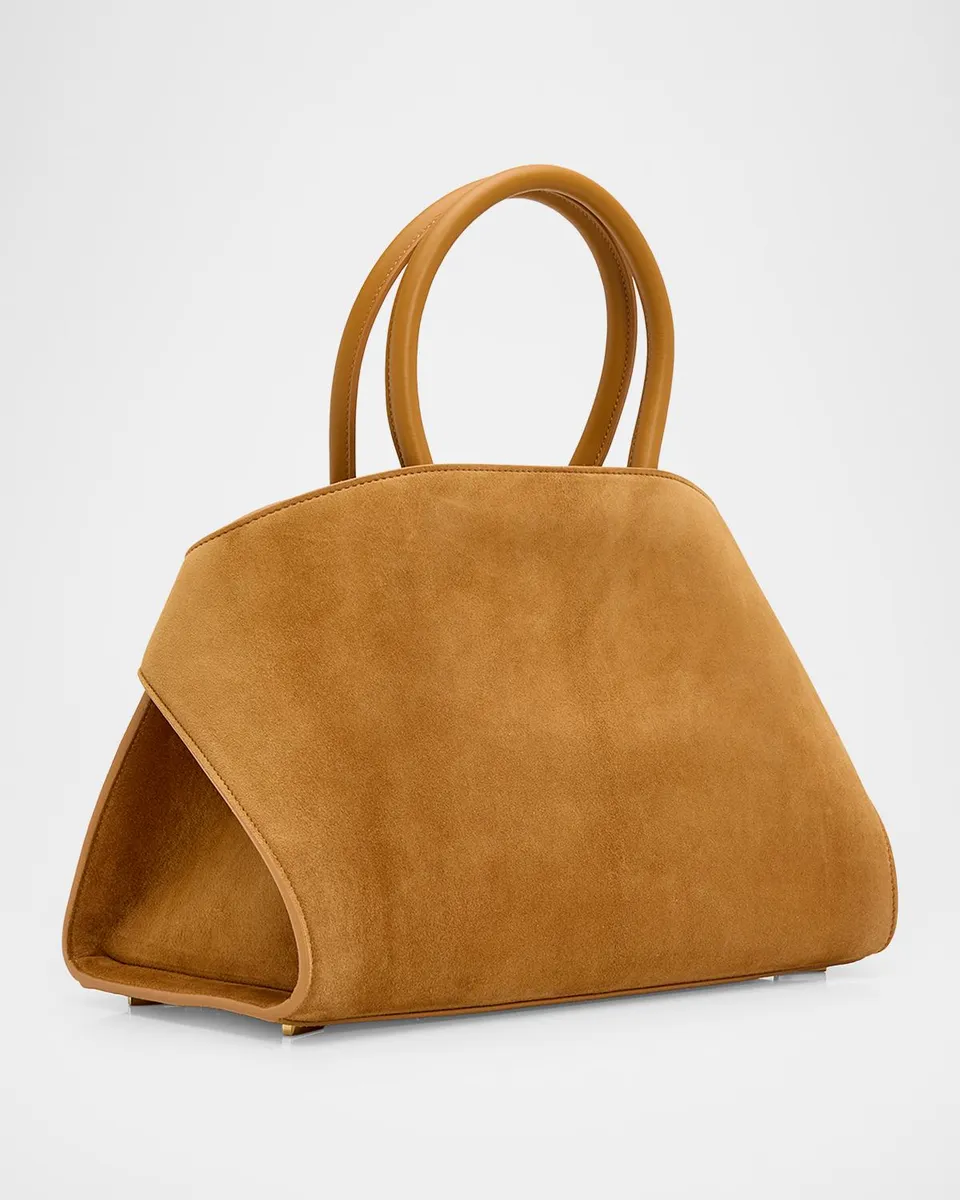 Ferragamo Hug Medium Suede Handbag | Thumbnail 3 Ferragamo Hug Medium Suede Handbag | Thumbnail 3
