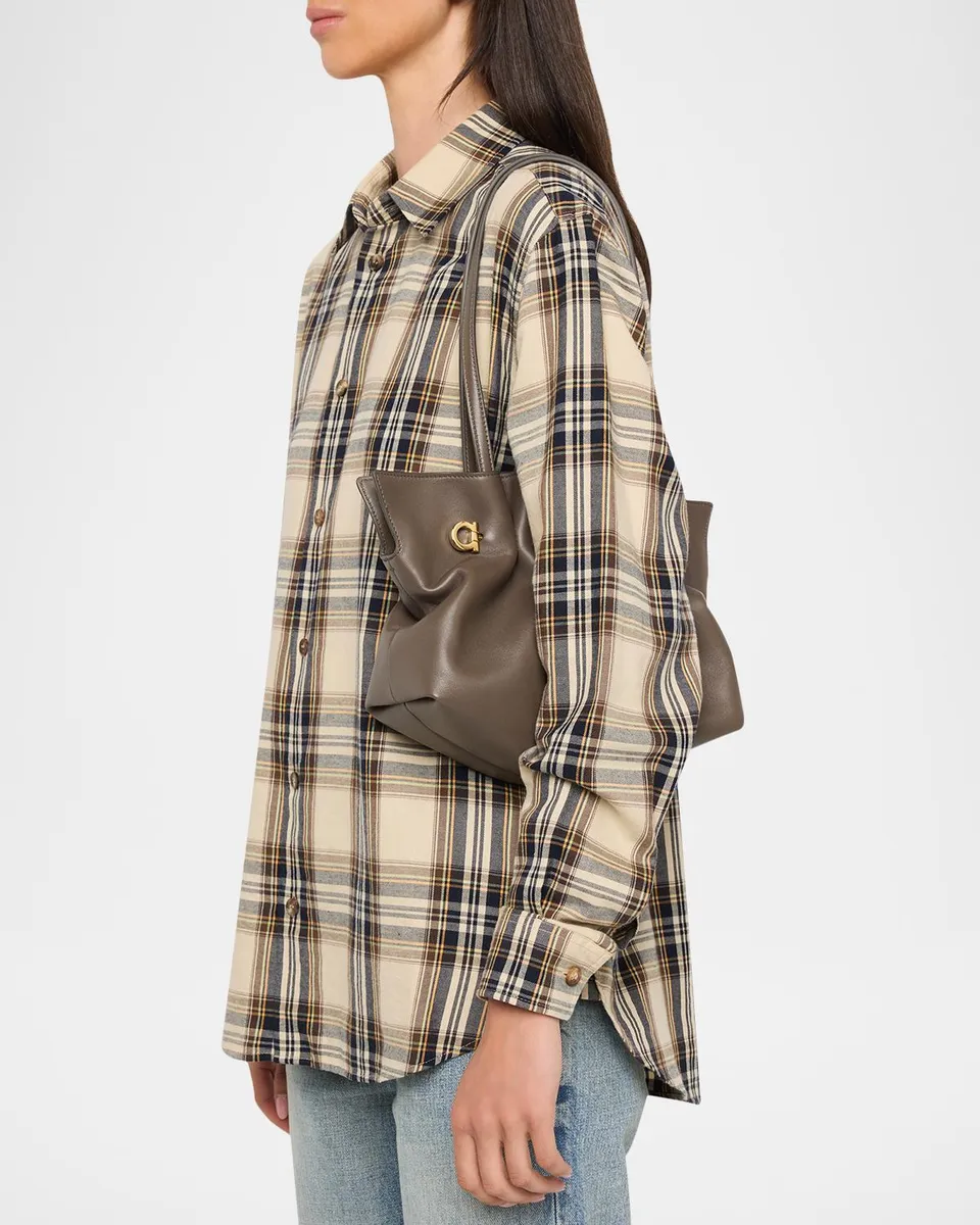 Ferragamo Small Piercing Nappa Leather Shoulder Bag | Thumbnail 2 Ferragamo Small Piercing Nappa Leather Shoulder Bag | Thumbnail 2