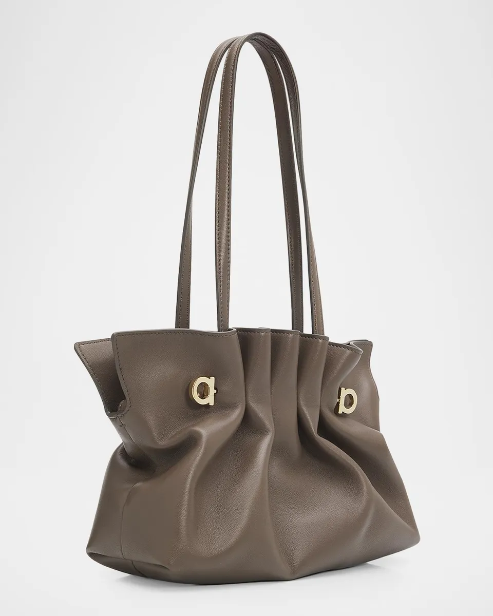 Ferragamo Small Piercing Nappa Leather Shoulder Bag | Thumbnail 3 Ferragamo Small Piercing Nappa Leather Shoulder Bag | Thumbnail 3