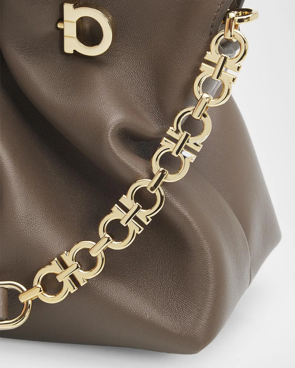 Ferragamo Small Piercing Nappa Leather Shoulder Bag | Thumbnail 5 Ferragamo Small Piercing Nappa Leather Shoulder Bag | Thumbnail 5