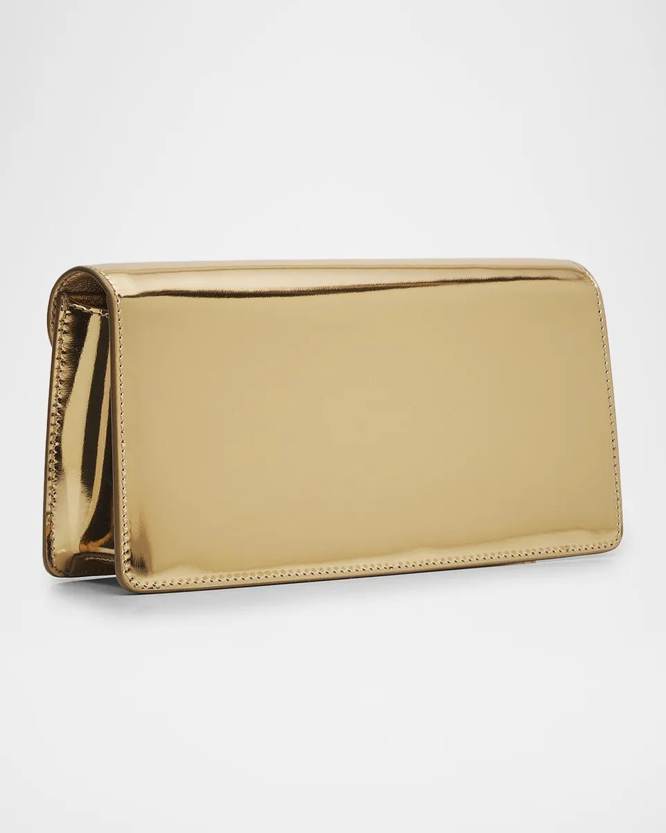 Ferragamo Laminated Leather Rhinestone Gancini Clutch Bag | Thumbnail 3 Ferragamo Laminated Leather Rhinestone Gancini Clutch Bag | Thumbnail 3