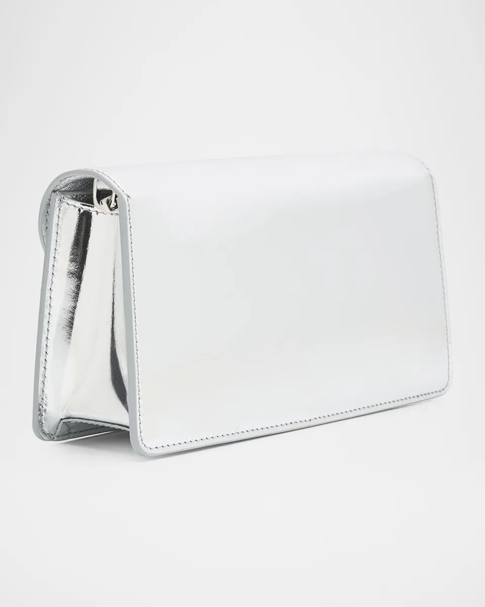 Ferragamo Laminated Leather Rhinestone Gancini Shoulder Bag | Thumbnail 3 Ferragamo Laminated Leather Rhinestone Gancini Shoulder Bag | Thumbnail 3